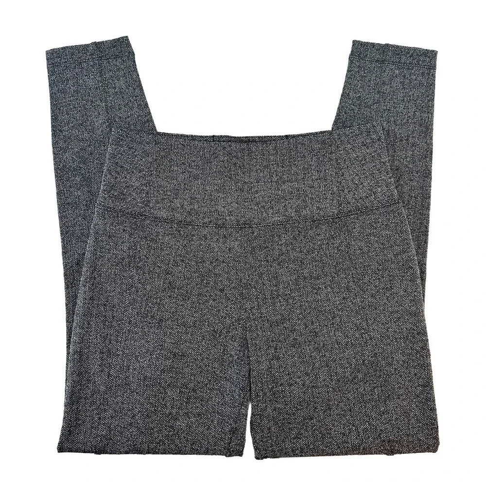ATHLETA Delancey Herringbone Tight Ankle Leggings • Small •‎ gray tweed • yoga